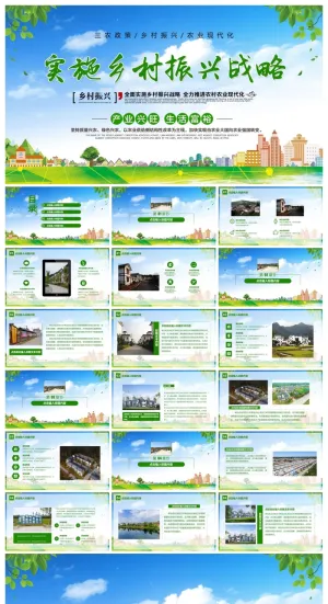 中国梦跟党走实施乡村振兴战略工作总结PPT预览图