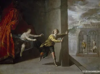 高清奔跑人物油画