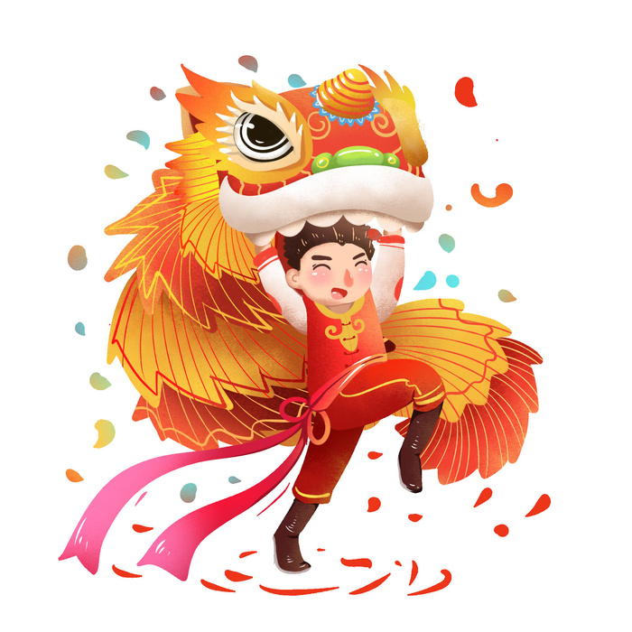 舞狮中秋节元素psd模版下载