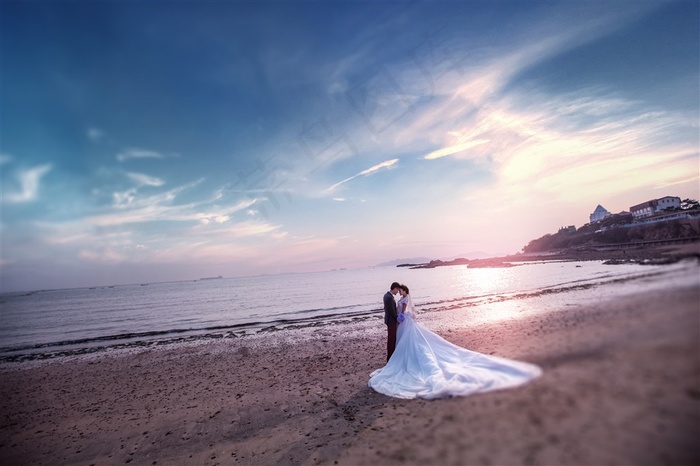 时尚恋人婚纱青岛外拍高清写真