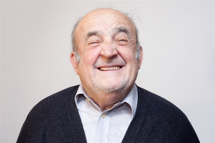 幸福微笑老人图片