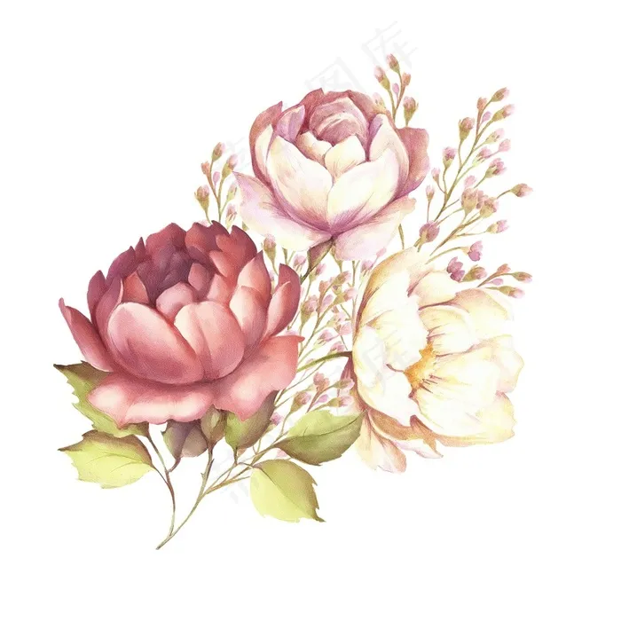 唯美浪漫粉紫花朵高清图片