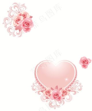 爱心玫瑰花花边