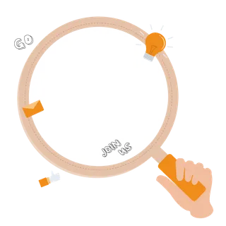 放大镜创意招聘边框