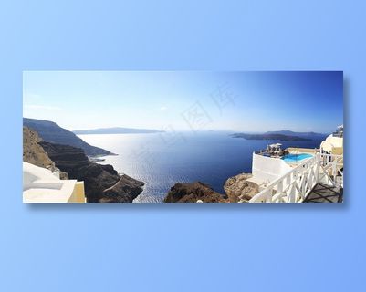 美丽的圣托里尼岛