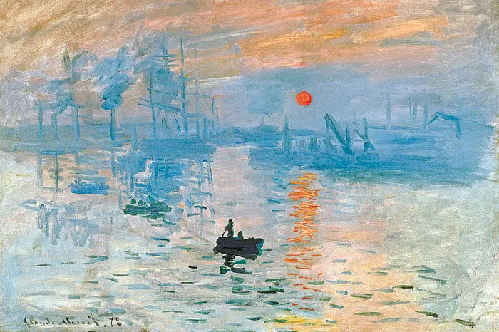 莫奈日出印象风景画油画