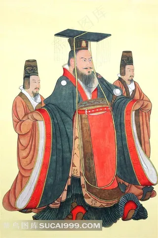 晋武帝出巡帝王画像图片