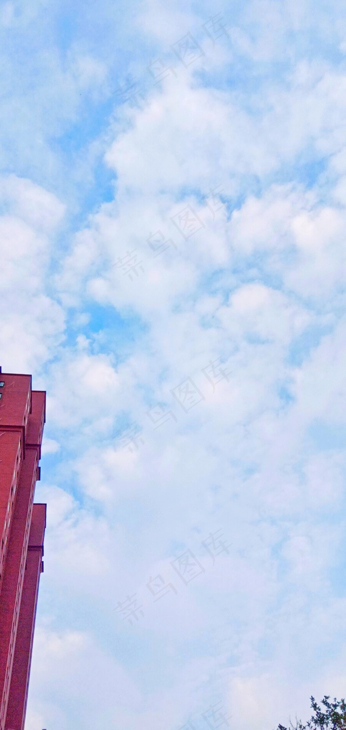 简约动漫风晴天白云照