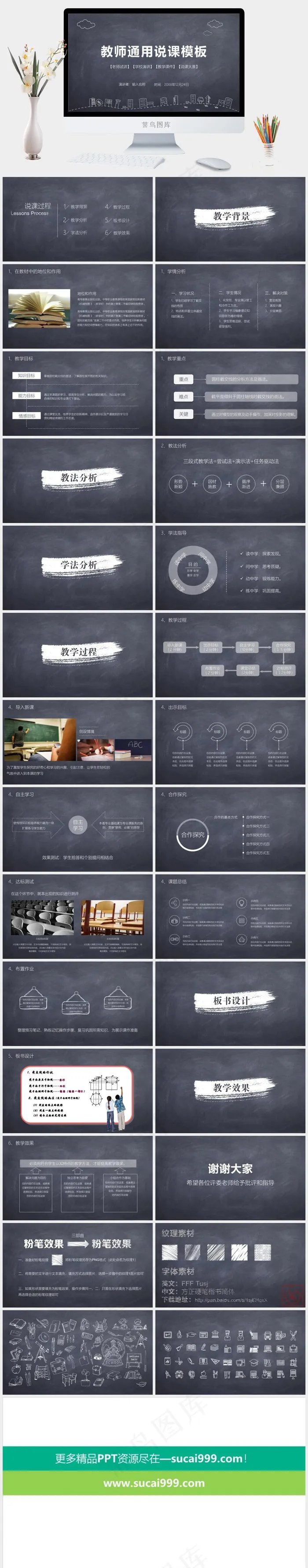 教师讲课PPT模板ppt模版