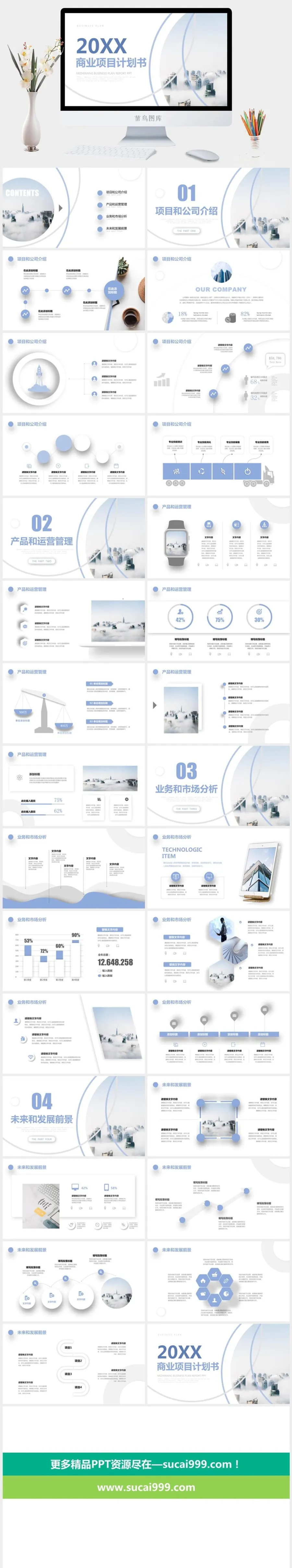 大气商业项目计划书PPT模板