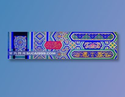 中国传统建筑房梁古典吉祥龙纹图案纹饰