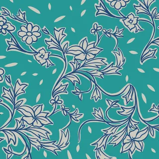 朴素蓝绿色崇明土布纹样