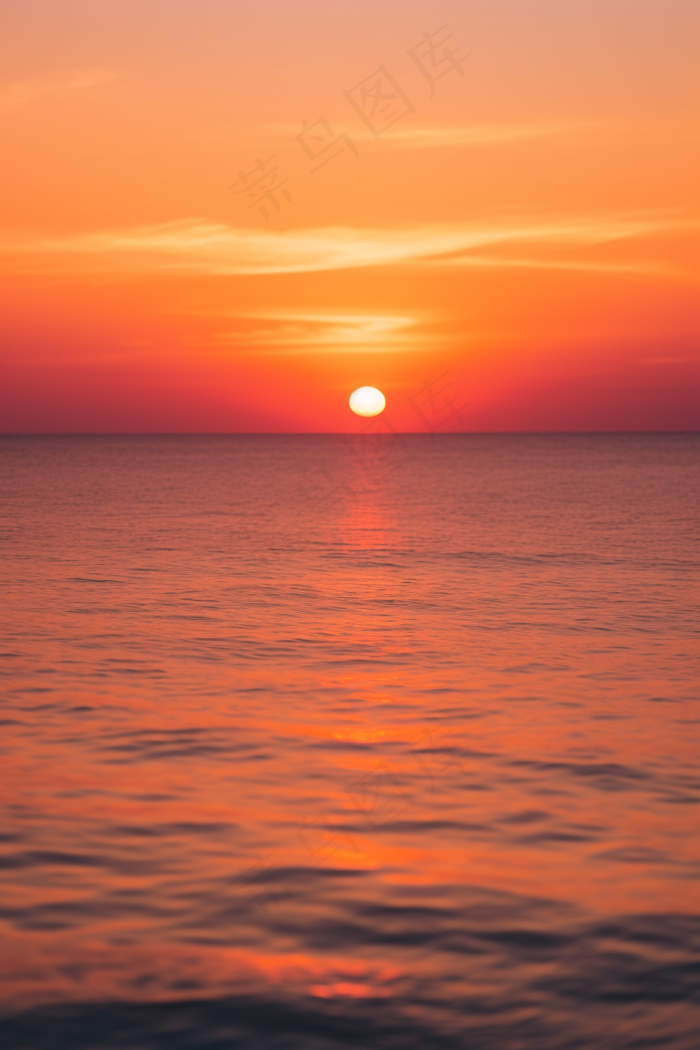 海洋海边日出日落夕阳摄影图(2688x4032)