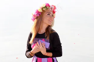 清新唯美可爱的女孩摄影图片