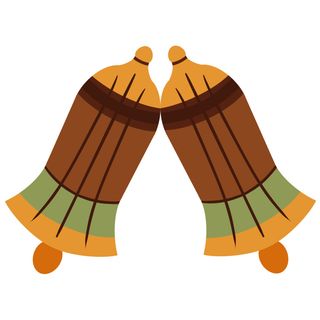 复古中国风国潮敦煌花纹花草插画手绘装饰小元素PSD素材