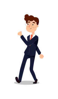 商务人士 开心的走跳着