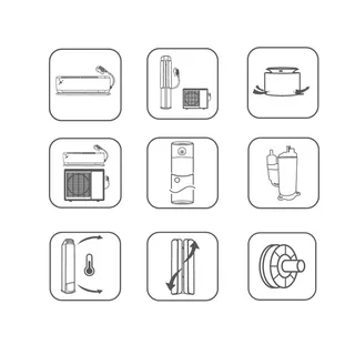 空调剪影扁平化小图标