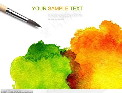 背景底纹-画笔与双色画