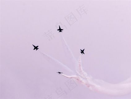 飞机飞行表演摄影素材