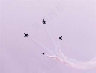 飞机飞行表演摄影素材