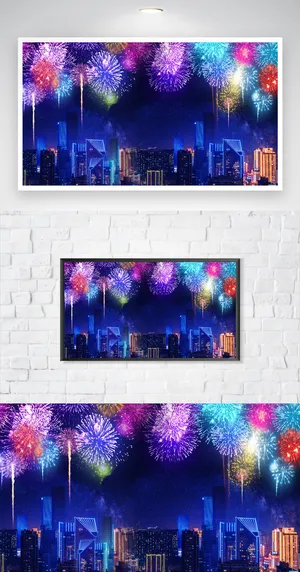 炫目烟花背景设计