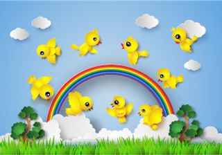 C4d插画 浮雕插画 卡通插画 背景插画