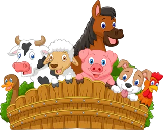 动物卡通畜牧业庄园素材现代农业