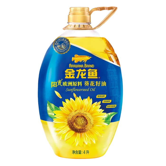 金龙鱼葵花油4升超市商品白底图免抠实物摄影png格式图片透明底