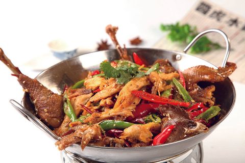 干锅美食焖锅湘菜麻辣香辣纸锅干锅手撕鸡