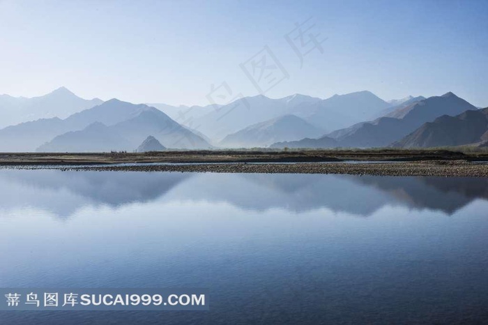 西藏绝美水墨山水美景素材