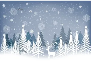 设计冬天雪花卡通背景