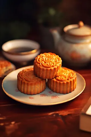 复古月饼摄影美食