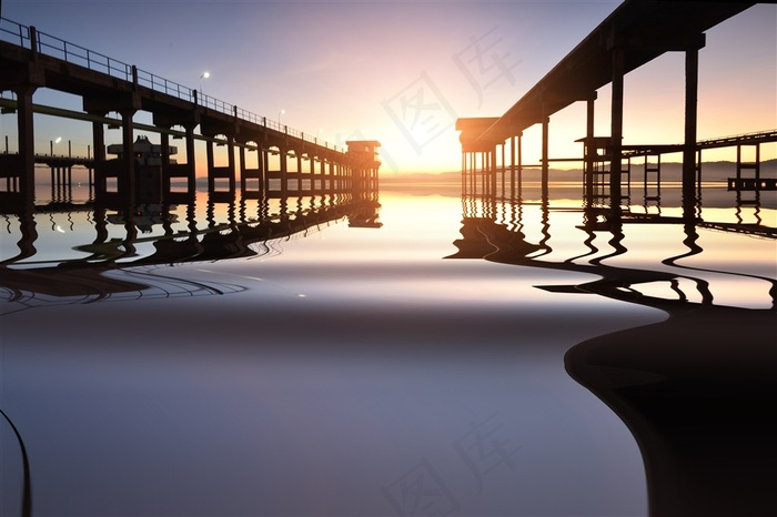 唯美的船舶码头景色摄影