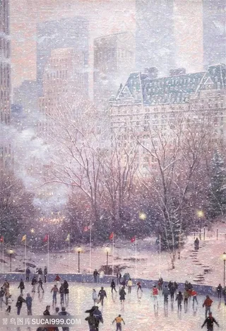 托马斯风景原版雪景艺术装饰画