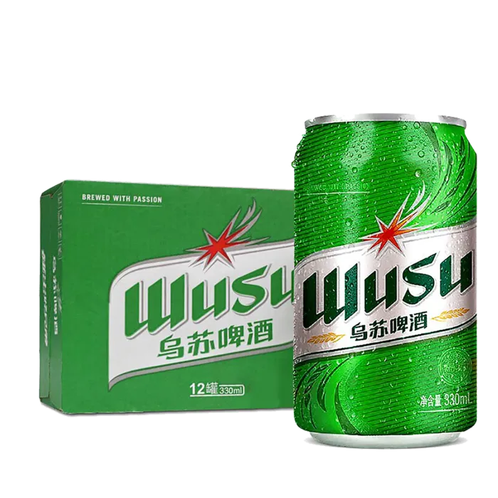 乌苏 (2)啤酒超市商品白底图免抠实物摄影png格式图片透明底