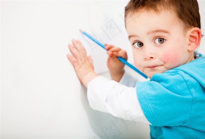 聪明的外国儿童高清图片