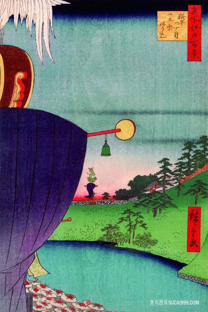 湖畔山林风景画油画