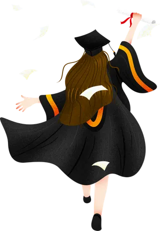 唯美青春文艺毕业季女生背影