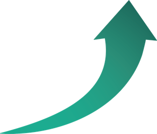 渐变色单个旋向上方向箭头