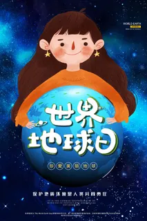 世界地球日 世界地球日活动海报