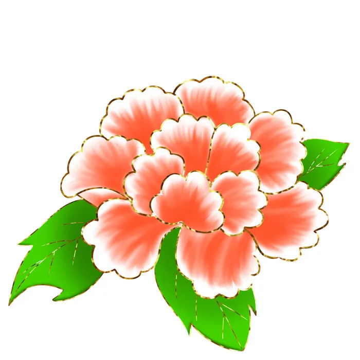 手绘国潮中国风古典牡丹花国花花卉装饰图案PSD设计素材psd模版下载
