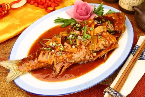 粤菜1179红烧鲈鱼 粤菜1179红烧鲈鱼