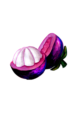 水果水彩画水果免扣素材橙子