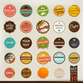 免抠复古彩带标