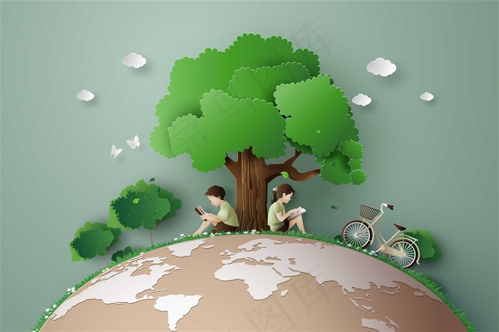 环境保护世界卫地球上一棵树