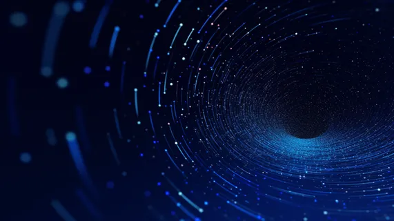 蓝色科技几何形线条点黑色背景