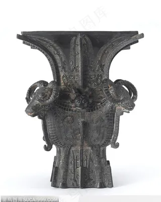 中国传统古代工艺品-青铜器 四羊方尊