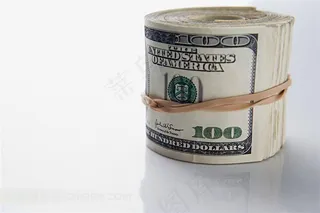 一大卷纸币图片