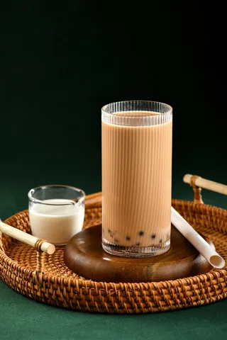 珑珠红豆奶茶 (2)