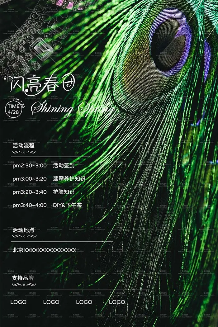 女性沙龙海报psd模版下载